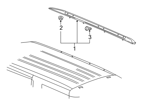 2018 Cadillac Escalade Luggage Carrier Diagram 1 - Thumbnail