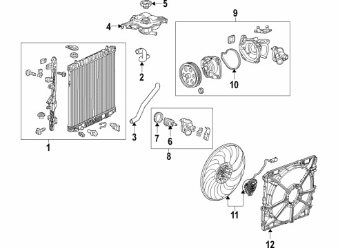 2015 GMC Canyon Cooling System, Radiator, Water Pump, Cooling Fan Diagram 5 - Thumbnail