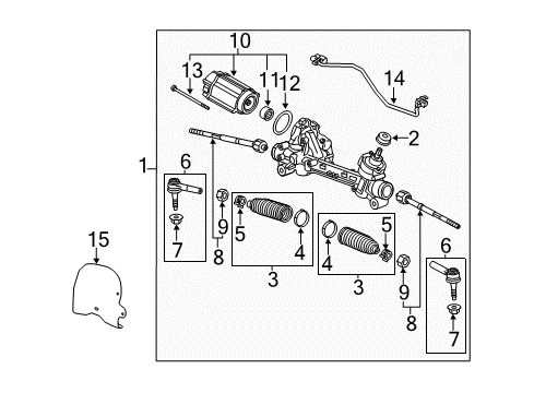 2017 GMC Terrain P/S Pump & Hoses, Steering Gear & Linkage Diagram 1 - Thumbnail