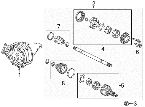 2011 Cadillac CTS Axle & Differential - Rear Diagram 4 - Thumbnail