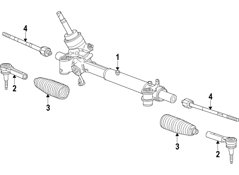 2016 Buick LaCrosse P/S Pump & Hoses, Steering Gear & Linkage Diagram 1 - Thumbnail