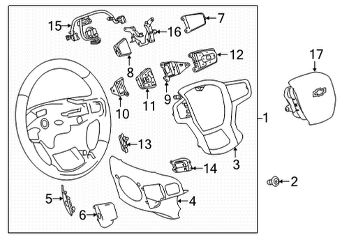 2022 Chevy Silverado 2500 HD Steering Column & Wheel, Steering Gear & Linkage Diagram 5 - Thumbnail