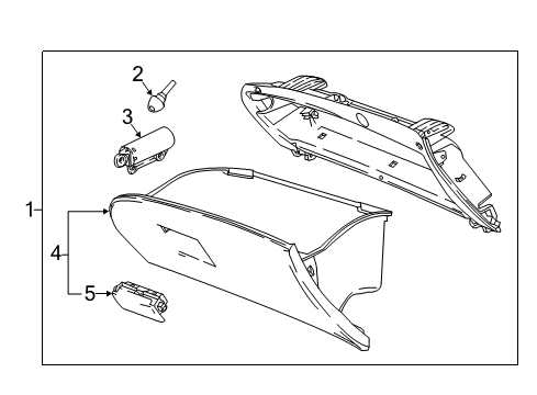 2018 Buick Regal TourX Door Assembly, I/P Compt *Shale Diagram for 39097711