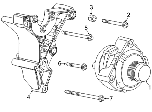 2021 GMC Sierra 3500 HD Alternator Diagram 4 - Thumbnail