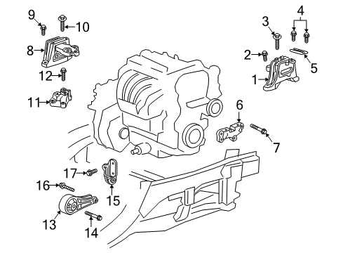 2018 Chevy Equinox Engine & Trans Mounting Diagram 5 - Thumbnail