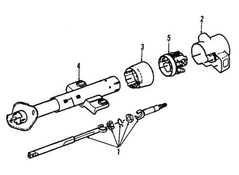 1993 Chevy Corvette Steering Column, Steering Wheel Diagram 2 - Thumbnail