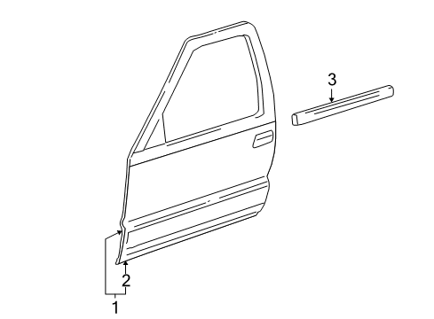 2006 GMC Envoy Front Door, Body Diagram