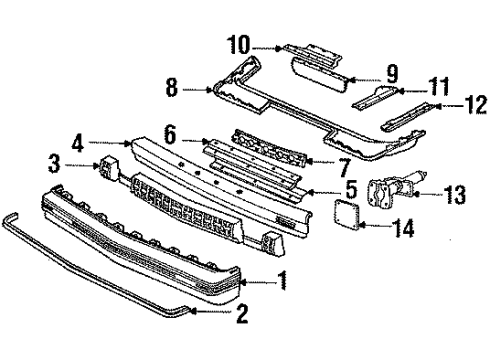 1985 Pontiac 6000 Insulator, Rear Bumper Imp Bar Diagram for 10107533