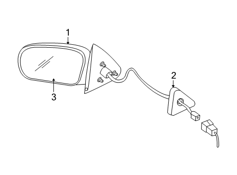 1999 Pontiac Grand Am Outside Mirrors Diagram