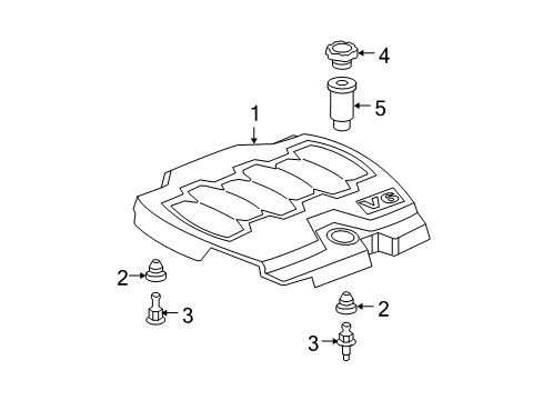 2010 Buick Lucerne Engine Appearance Cover Diagram