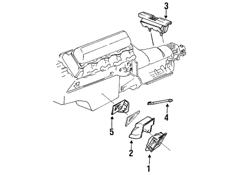 1998 GMC Yukon Engine & Trans Mounting Diagram