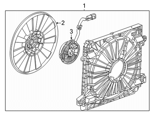 2021 Cadillac CT4 Cooling System, Radiator, Water Pump, Cooling Fan Diagram 2 - Thumbnail