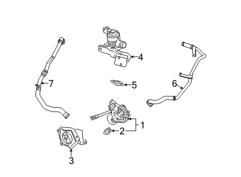 2008 Pontiac G5 Gasket, Secondary Air Injection Check Valve Pipe Diagram for 12585797