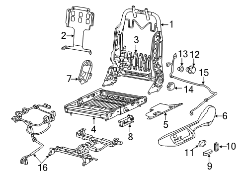 2011 Chevy Caprice Front Seat Components Diagram 1 - Thumbnail