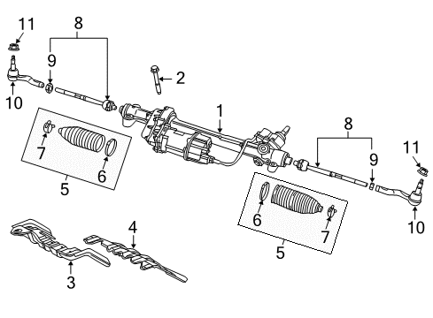 2014 Chevy Caprice Rod Kit, Steering Linkage Outer Tie Diagram for 92286152