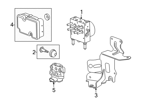 2008 Saturn Vue Valve Assembly, Brake Delay Diagram for 15243301