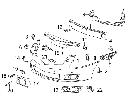 2014 Cadillac SRX Parking Aid Diagram 3 - Thumbnail