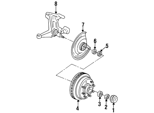 1996 GMC P3500 Shield,Front Brake Diagram for 15999177