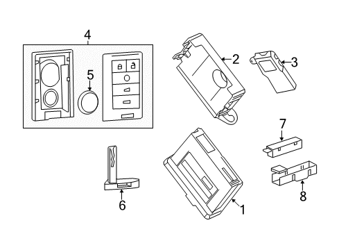 2013 Cadillac ATS Keyless Entry Components Diagram