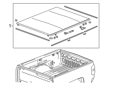 2023 Chevy Silverado 1500 Exterior Trim - Pick Up Box Diagram 5 - Thumbnail