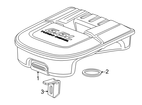 2016 GMC Sierra 3500 HD Engine Appearance Cover Diagram 1 - Thumbnail