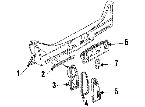 1990 Cadillac Eldorado Extension Kit, Quarter Outer Panel, Right Diagram for 12390607