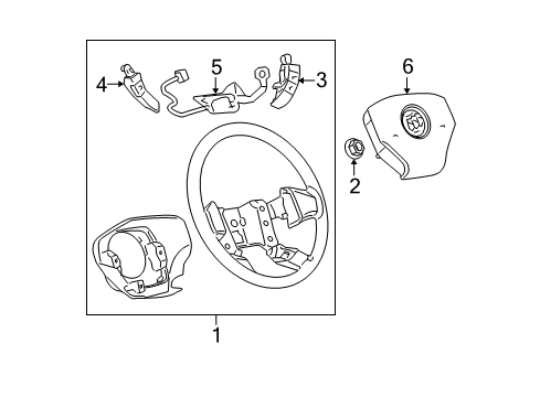 2005 Buick LaCrosse Steering Wheel Assembly *Neutral Diagram for 15934355