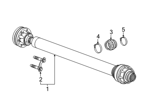 2022 GMC Yukon XL Drive Shaft - Front Diagram