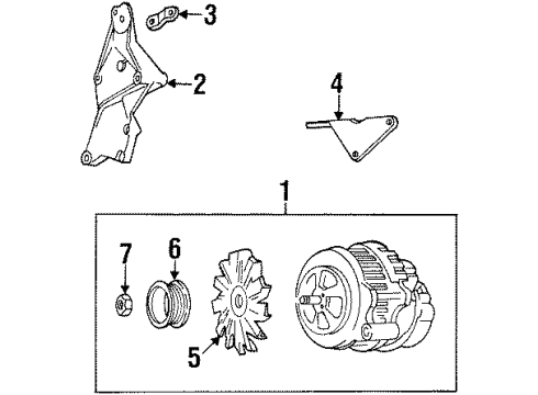 1991 GMC C3500 Alternator Diagram 3 - Thumbnail