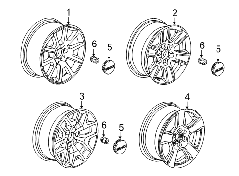 2016 GMC Sierra 1500 Wheels Diagram