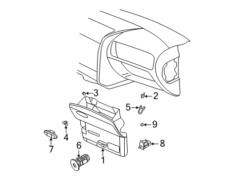 2003 Chevy Trailblazer EXT Glove Box Diagram