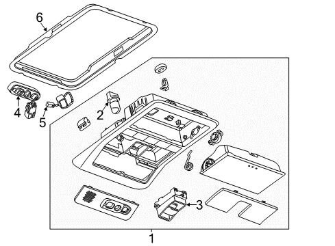 2012 Chevy Captiva Sport Overhead Console Diagram 2 - Thumbnail