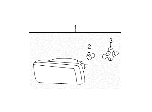 2009 Chevy Silverado 1500 Front Lamps - Fog Lamps Diagram 1 - Thumbnail