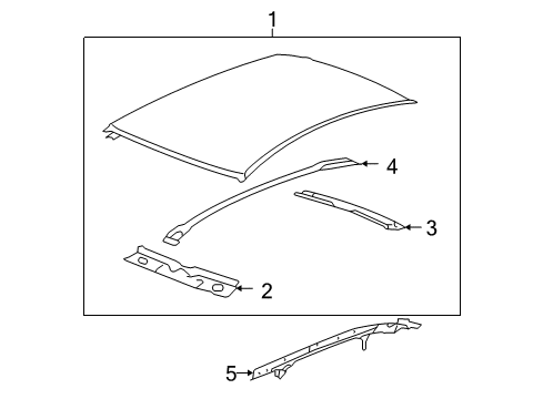 2009 Chevy Impala Roof & Components Diagram