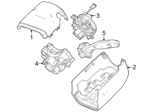 2023 GMC Canyon Shroud, Switches & Levers Diagram