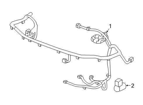 2019 Chevy Cruze Harness Assembly, Front Fog Lp & Frt Object Sen Diagram for 42603605