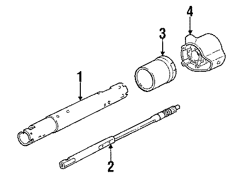 1988 Oldsmobile Delta 88 Steering Column & Wheel Diagram 4 - Thumbnail