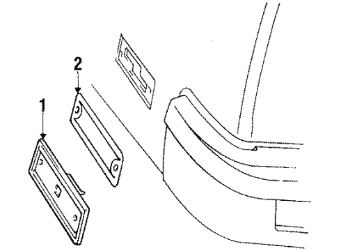 1986 Pontiac Bonneville Rear Lamps - Side Marker Lamps Diagram