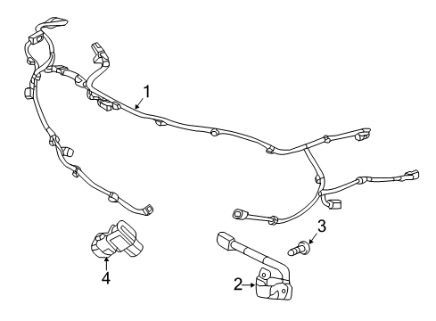 2018 Chevy Bolt EV Electrical Components - Front Bumper Diagram