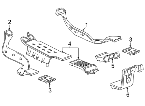 2023 Chevy Silverado 3500 HD Ducts Diagram