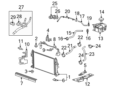 2015 Buick LaCrosse Reinforcement,Side Member Diagram for 20980222