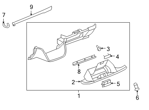 2009 Chevy Tahoe DOOR Diagram for 15216569