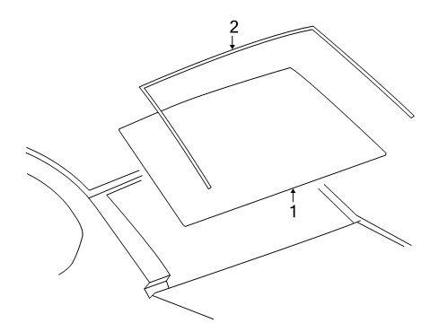 2006 Chevy Cobalt Back Glass, Reveal Moldings Diagram 2 - Thumbnail