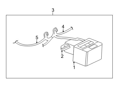 1998 Chevy Camaro Cable Asm,Battery Positive Diagram for 12157131