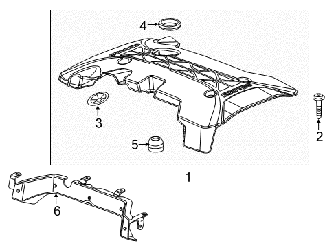 2019 GMC Terrain Grommet, Upr Int Manif Sight Shld Diagram for 25201311