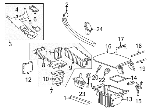 2019 Buick LaCrosse Center Console Diagram 2 - Thumbnail