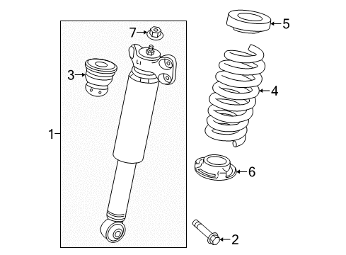 2022 Chevy Camaro Shocks & Components - Rear Diagram 2 - Thumbnail