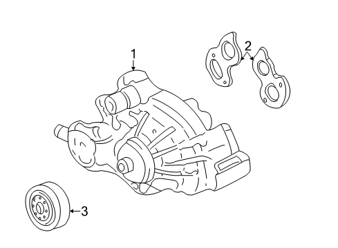 2005 GMC Sierra 3500 Cooling System, Radiator, Water Pump, Cooling Fan Diagram 3 - Thumbnail