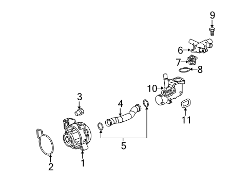 2007 Saturn Ion Cooling System, Radiator, Water Pump, Cooling Fan Diagram