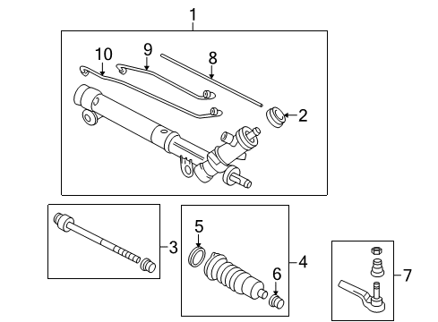 2006 Pontiac Solstice Rod Kit,Steering Linkage Outer Tie Diagram for 88967177